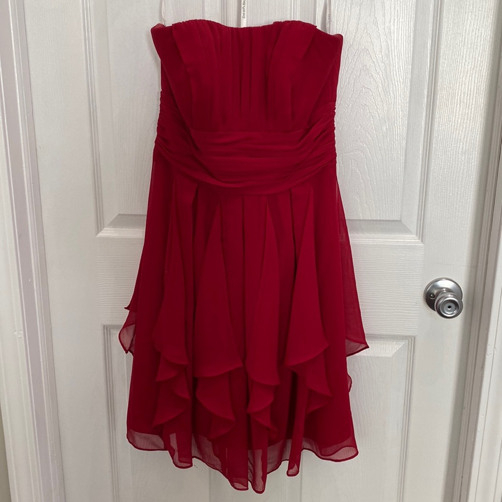 Red Strapless Dress